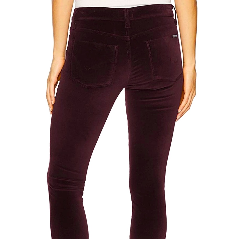 Hudson Nico Mid Rise Ankle Super Skinny Velvet Jean.